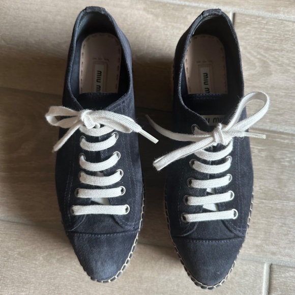 Miu Miu Platform Espadrille Sneakers - Picture 2 of 5